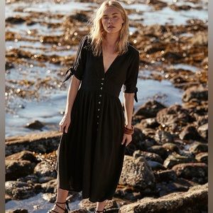 Free People love of my life dress- black- size small.